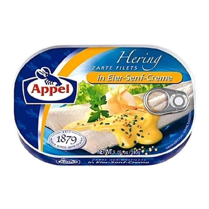 Appel Hering in Eier-Senf-Creme (Herring in Egg-Mustard-Creme) 200g