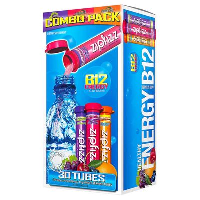 Zipfizz Healthy Energy Drink Mix, Variety Pack, 30 Tubes (2 Pack)