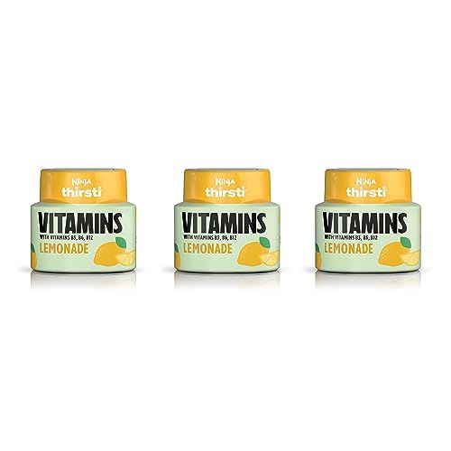 Ninja Thirsti Flavored Water Drops, FRUITI CHILL Lemonade, Bold Fruit Flavor, Sparkling or Still, Zero Calories, Zero Sugar, Makes 17, 12oz drinks, 3 Pack, WCFLMNDAM