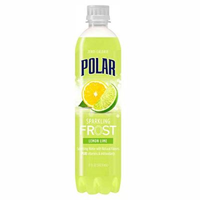 Polar Frost Lemon Lime Sparkling Water 17 oz Plastic Bottles - Pack of 24