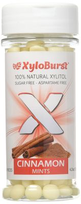 XyloBurst - Xylitol Mints | Sugar Free Breath Mints for Oral Health | Gluten Free, Vegan, Keto Friendly | Aspartame Free Mints | Cinnamon | 200 Count Jar