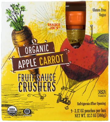 Trader Joe&#39;s Organic Apple Carrot Fruit Sauce Crushers