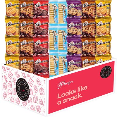 Grandma&#39;s Cookies Variety Pack - Bulk Assortment Care Package Individually Wrapped - Mix Cookies Variety Pack Gift Box (32 Count)