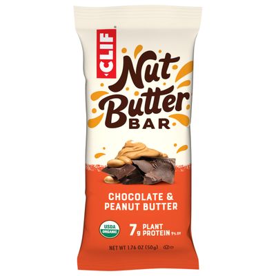 CLIF Nut Butter Bar - Chocolate Peanut Butter - Filled Energy Bars - Non-GMO - USDA Organic - Plant-Based - Low Glycemic - 1.76 oz. (5 Pack)