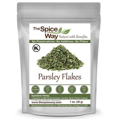 The Spice Way Parsley Flakes - Burst of Freshness in Every Dish! (1 oz) Dried Chopped Leaf - Non -GMO &amp; Vegan-Friendly