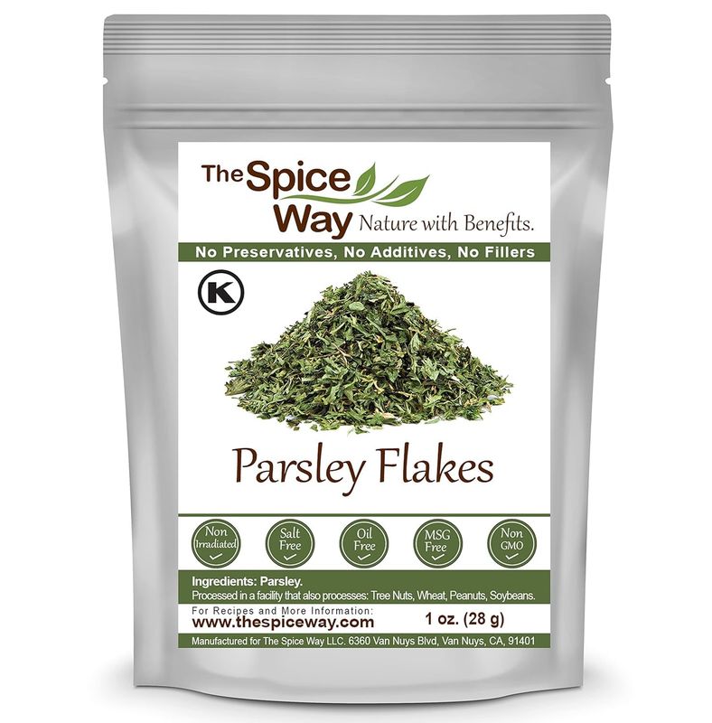 The Spice Way Parsley Flakes - Burst of Freshness in Every Dish! (1 oz) Dried Chopped Leaf - Non -GMO &amp; Vegan-Friendly