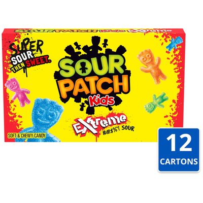 SOUR PATCH KIDS Extreme Sour Soft &amp; Chewy Candy, 12 - 3.5 Ounce Boxes (Pack of 12)
