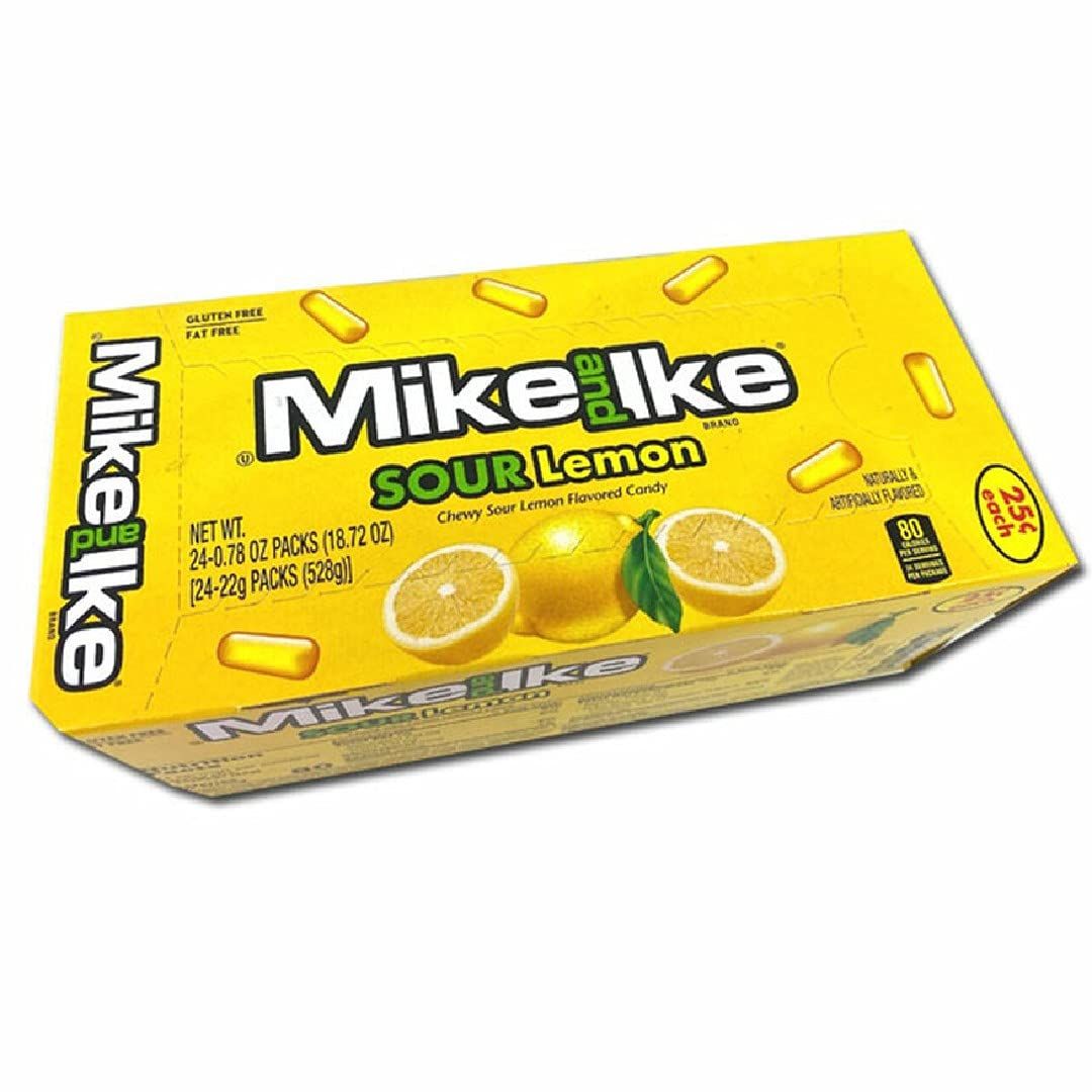 Mike and Ike Sour Lemon .78 oz. Box Case of 24