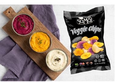 SAMAI Pacific Sea Salt Veggie Chips 4oz (Pack of 8) - Gluten Free, All Natural, NON-GMO and Kosher