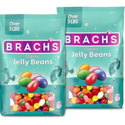Brach&#39;s Classic Jelly Beans, Candy, Assorted Flavors, Bulk Bag, 54 oz (2 ct)