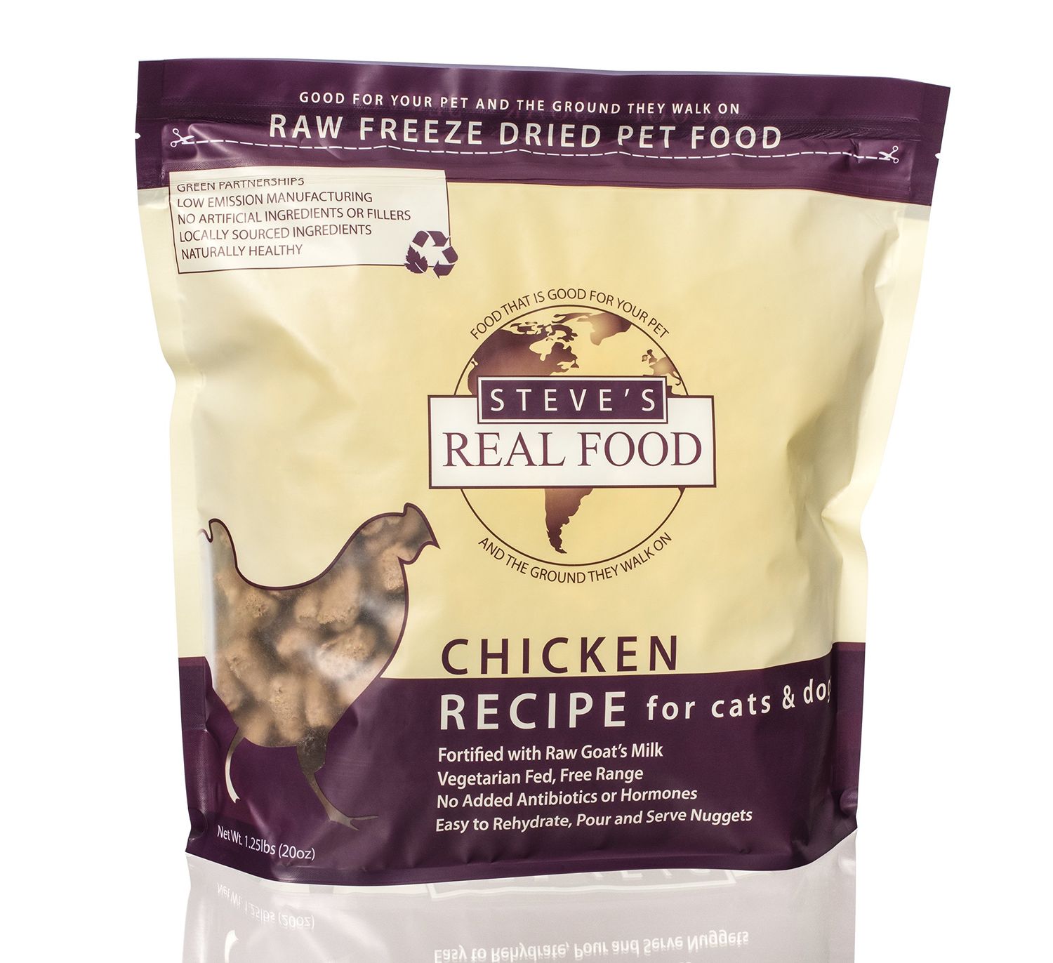 Steve&#39;s Real Food Freeze-Dried Raw Nuggets 1.25# (Chicken)