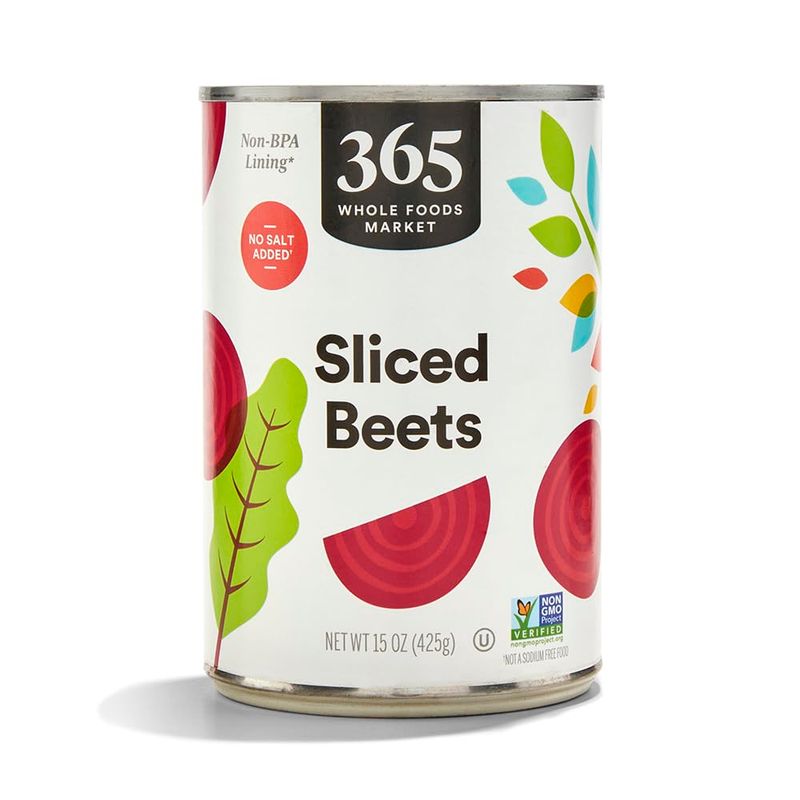 365 by WFM, Sliced Beets, No Salt Added, 15 Ounce