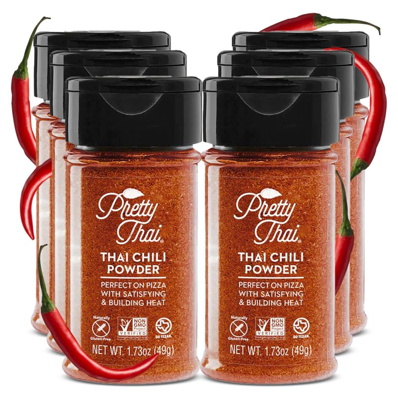 Pretty Thai Chili Powder - 1.7oz, Pack of 6 Spice Level 4.5 out of 5*