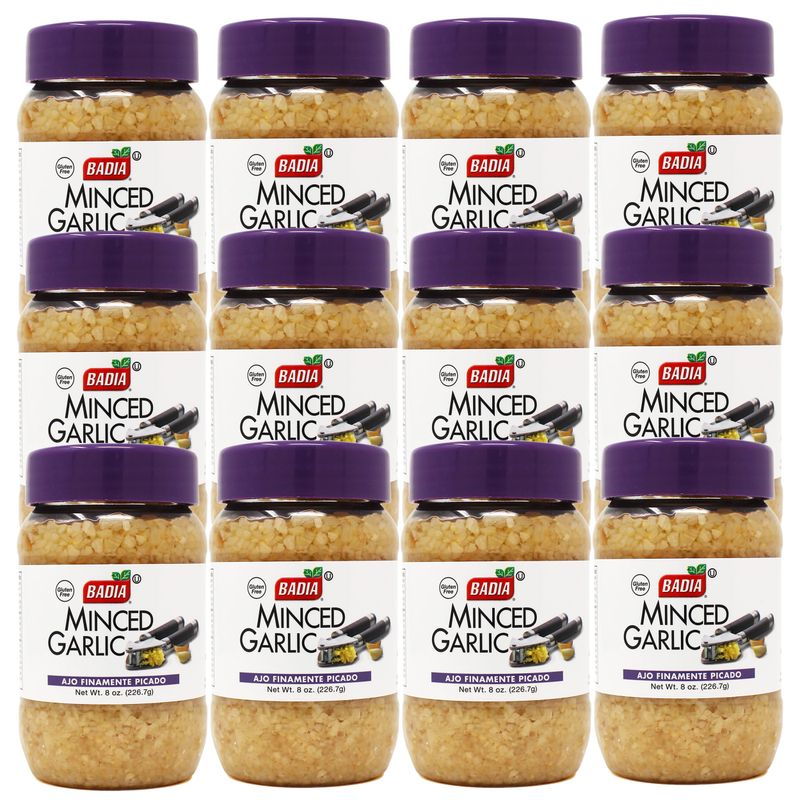 Badia Minced Garlic in Water, 8 Ounce (Pack of 12)