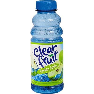 12 Pack Clear Fruit Water 20 Ounce Bottles Non Carbonated Water Beverage (Green Apple)