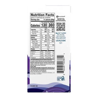 Salted Almond Dark Chocolate Bar by Lily's | Made with Stevia, No Added Sugar, Low-Carb, Keto Friendly | 70% Cocoa | Fair Trade, Gluten-Free & Non-GMO | 2.8 ounce, 4-Pack