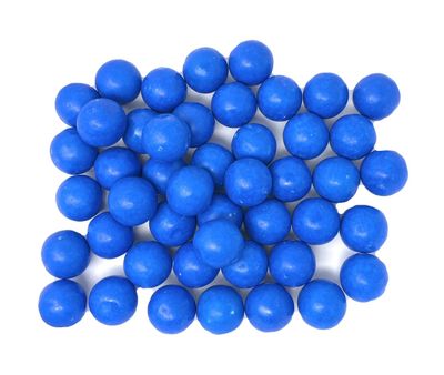 YANKEETRADERS Bright Blue Fruit Flavored Gumballs 1, 2 Pounds Bulk