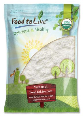 Food to Live Organic Coconut Milk Powder, 7 Pounds - Non-GMO, Dehydrated Fresh Coconut Milk, Pure, Unsweetened, Vegan, Bulk. Dairy Free, Keto-Friendly. Plant-Based Creamer. Contains Maltodextrin