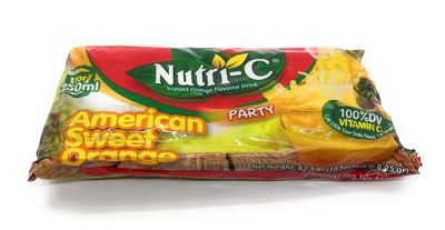 NutriC Nutri C - Nigerian Orange Drink Mix (10 Sachets)