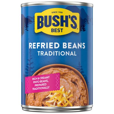 Bush&#39;s Best Traditional Refried Beans, 398 ml/13.5 fl. oz., Can, {Imported from Canada}