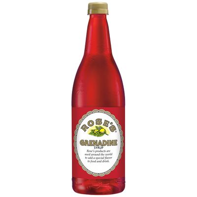 Rose's Grenadine, 1 L bottle (Pack of 12), Made with Pomegranate Flavor, Mixer to Add to Cocktails and Non-Alchoholic Drinks, Trusted by Bartenders