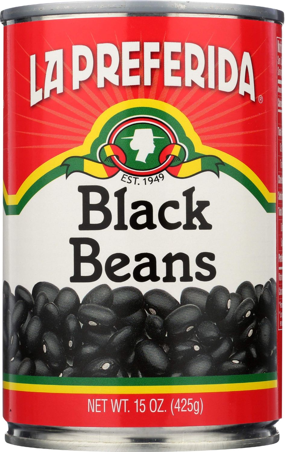 La Preferida Beans, Black, 15 Ounce