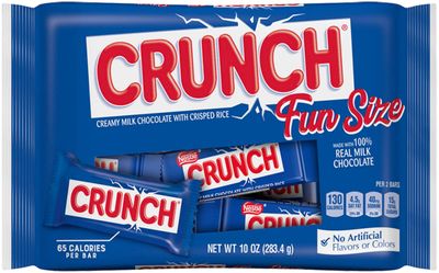Crunch Chocolate Bar, Fun Size, 1 Bag, 11 oz