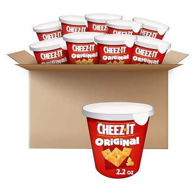 Cheez-It Cheese Crackers, Baked Snack Crackers, Office and Kids Snacks, Original, 22oz Case (10 Cups)