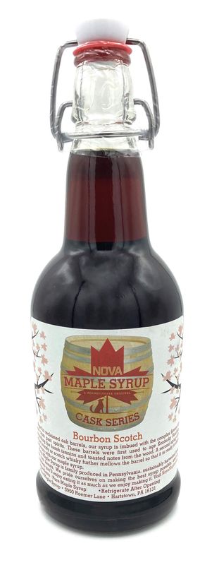 Bourbon Barrel Aged Nova Maple Syrup - Pint (16 Fl Oz) (Scotch Bourbon)