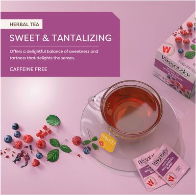Wissotzky Wildberry Blast Herbal Tea (20 Tea Bags) | Berry Blend | Caffeine Free Tea