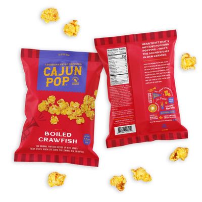 Cajun Pop Gourmet Popcorn Flavored Popcorn Already Popped Without Kernels Chocolate Drizzle, Birthday Popcorn & Movie Night Sweet & Spicy Snacks (Boiled Crawfish, Family Size - Single Bags)