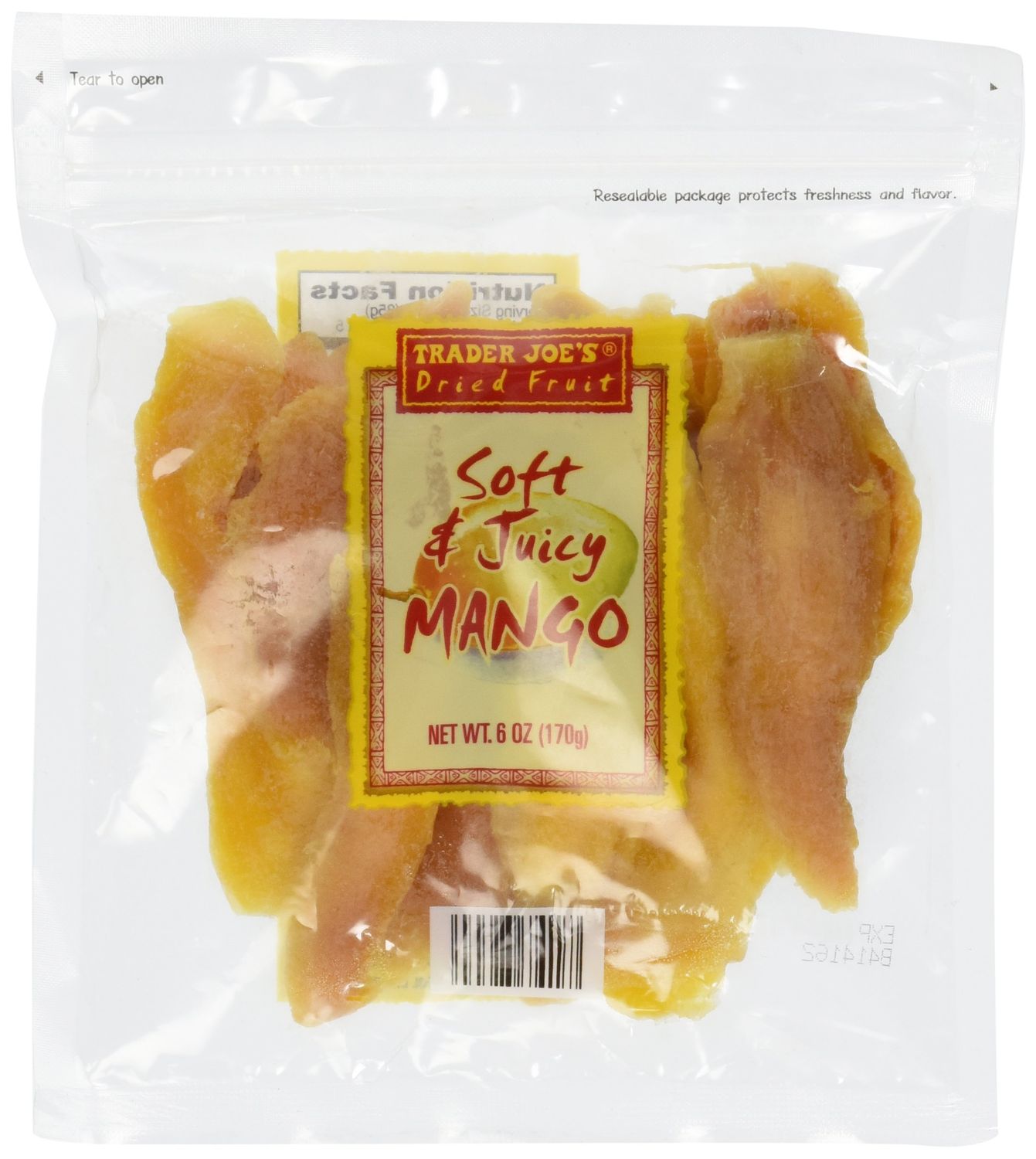 Trader Joe&#39;s Dried Fruit Soft &amp; Juicy Mango,6 oz