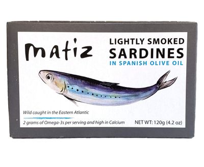 Matiz Sardines Lightly Smoked 4.2 oz Imported From Spain (12 pack)