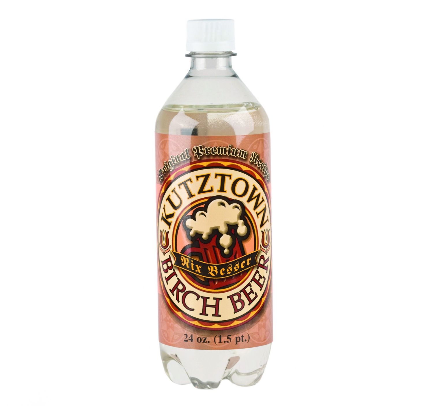 AmishTastes Kutztown Nix Besser White Birch Beer, Favorite Amish Drink, 24 Oz. Bottles (Pack of 4)