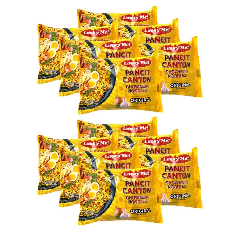 Instant Pancit Canton (Chow Mein) - 2.29oz [10 units] by Lucky Me.