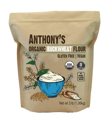Anthony&#39;s Organic Buckwheat Flour, 3 lb, Grown in USA, Gluten Free, Vegan