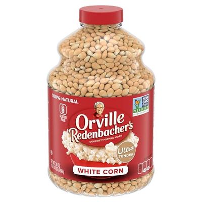 Orville Redenbacher&#39;s Original Gourmet White Popcorn Kernels, Gluten Free, 30 Ounce Jar (6 Pack)