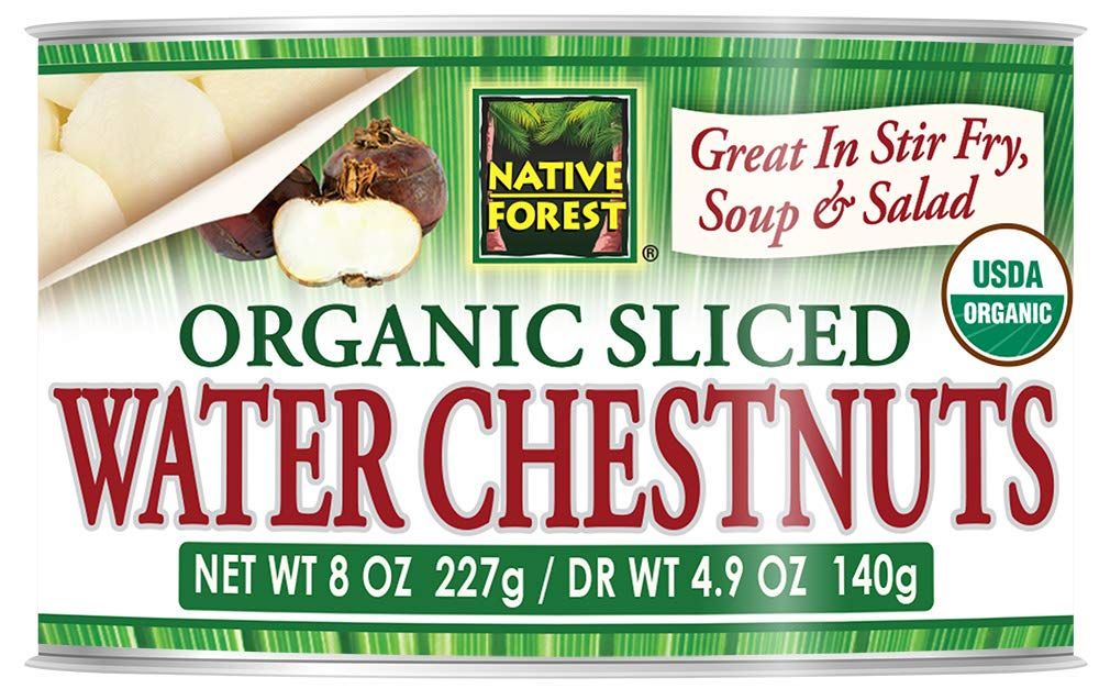 Native Forest Organic Sliced Water Chestnuts - Water Chestnuts Sliced Canned Organic, Water Chestnuts Canned, USDA Organic - 8 Ounce (Pack of 6)
