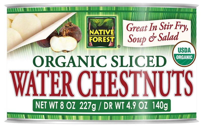 Native Forest Organic Sliced Water Chestnuts - Water Chestnuts Sliced Canned Organic, Water Chestnuts Canned, USDA Organic - 8 Ounce (Pack of 6)