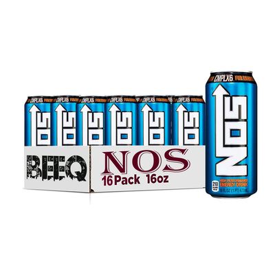 BeeQ BOX - Pack of (16) NOS High Performance Energy Drink - 16fl oz.