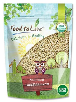 Food to Live Organic Buckwheat Groats, 1 Pound - Whole Grain Buckwheat Seeds by Food to Live. Hulled, Non-GMO, Kosher, Raw, Vegan, Sirtfood. Buckwheat Cereal in Bulk