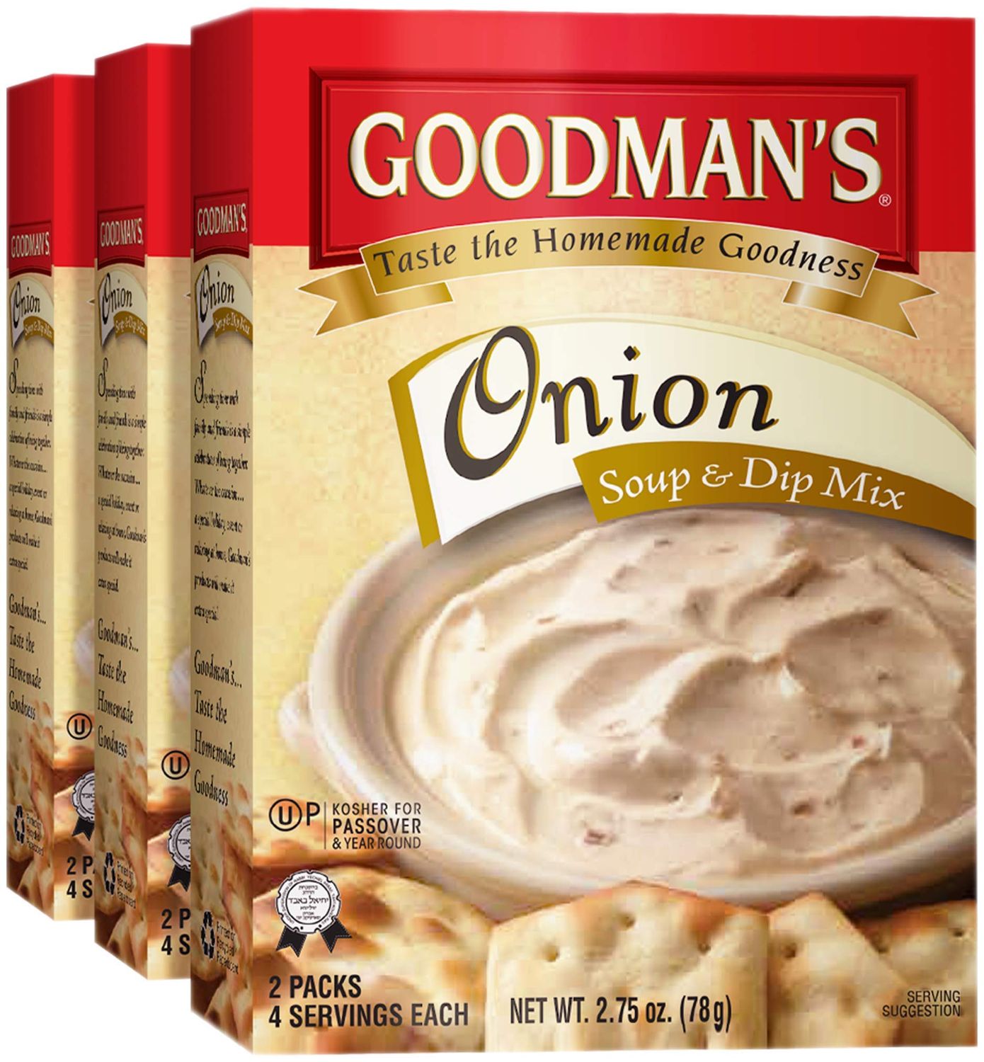 Goodman&#39;s Onion Soup &amp; Dip Mix KFP 2.75 Oz. Pack Of 3.