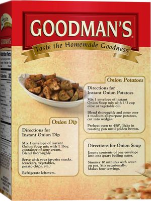 Goodman's Onion Soup &amp; Dip Mix KFP 2.75 Oz. Pack Of 3.