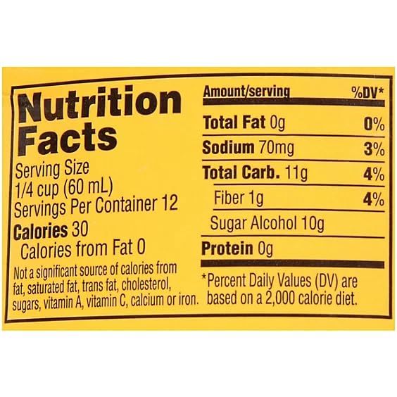 Sugar Free Low Calorie Syrup, Maple (Pack of 2)