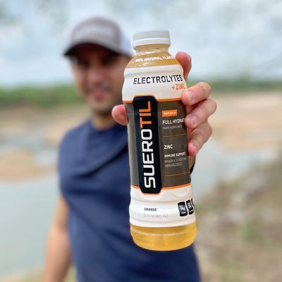 Suerotil Sugar-Free Full Hydration Beverage, Pineapple, 21oz - 12 Bottle Case - Electrolytes &amp; Zinc