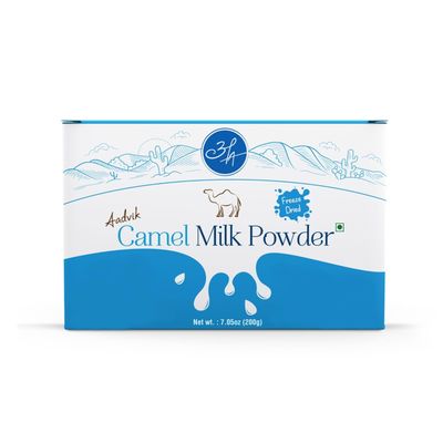 Aadvik Freeze Dried Camel Milk Powder | Pasture Grazed | Pure and Natural | Whole A-Grade Non GMO Shelf Stable Milk Powder 0.702 Oz x 10 Sachets | 7.2 Oz