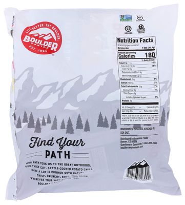 Boulder Canyon Avocado Oil Sea Salt Potato Chips 6 Count, 1.25 OZ