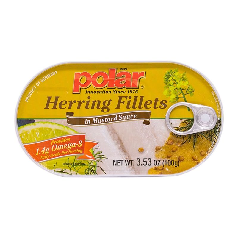 MW Polar Herring in Mustard Sauce, 3.5-Ounce (Pack of 18)
