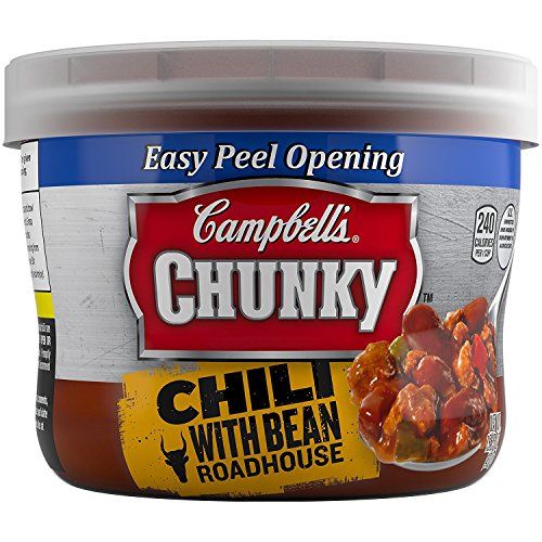 Campbell&#39;s Chunky Chili with Beans, 15.25 oz Microwavable Bowl (Pack of 8)