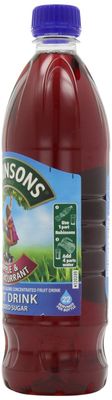 Robinson's Fruit Drink, Apple &amp; Blackcurrant, No Added Sugar, 1-Liter Plastic Bottles (Pack of 4)